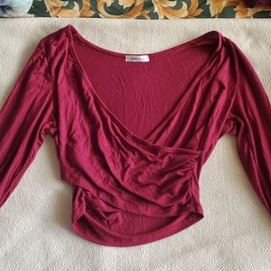 Maroon crop top